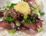 簡単！酢めしで☆ほたるいかのっけごはん作り方6写真