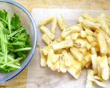油揚げと三つ葉のペペロンチーノっ♪作り方1写真