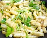 油揚げと三つ葉のペペロンチーノっ♪作り方3写真