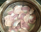 生姜風味の☆やわらか砂肝と根菜の煮物作り方1写真