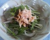 新玉ねぎと水菜の粒マスタード味サラダ！作り方4写真