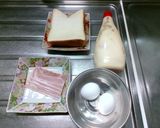 卵とベーコンのパン作り方1写真