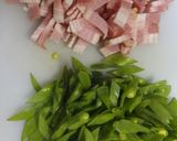 さやえんどう入りカレーチャーハン作り方1写真