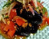 揚げ茄子にon♪夏野菜香味ドレッシング作り方10写真