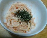 手抜きで美味しい！明太子うどん作り方3写真