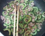 ゴーヤと挽肉の卵とじ炒め作り方2写真