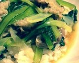 小松菜と牛肉のあんかけご飯♪作り方6写真