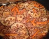 レンコンと挽き肉のキンピラ(*^^*)作り方8写真