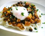 ＊*ｼｬｷ②野菜の中華風温玉うどん＊*作り方5写真