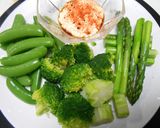 茹でたグリーン野菜の3点盛り作り方15写真