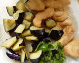 ★鶏から揚げと揚げ茄子の麻婆ソースがけ★作り方2写真