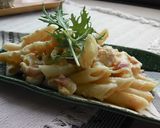 ランチ❤チーズカルボナーラペンネ♬作り方5写真