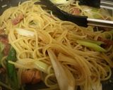 お手軽ひとりﾗﾝﾁ♡焼き鶏長ねぎﾊﾟｽﾀ作り方5写真