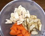 生姜風味の☆やわらか砂肝と根菜の煮物作り方2写真