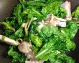 菜の花と鶏肉のスパゲティー作り方4写真