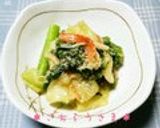 レンチンで✿小松菜とカニカマの辛子和え作り方6写真