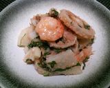 シャキプリ♪エビと根菜の明太子和え作り方5写真