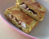 フライパンで！焼き鳥ホットサンド作り方7写真