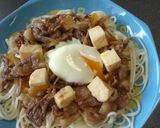 麺つゆで♪釜揚げ風肉うどん⁂温玉のせ作り方5写真