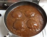 手作りデミグラスソースの煮込みハンバーグ作り方8写真