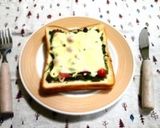 ポパイ×トマトのバジルピザトースト:)□作り方3写真