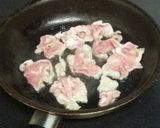 カリッと豚コマde納豆キムチパスタ作り方2写真