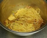 カリッと豚コマde納豆キムチパスタ作り方8写真