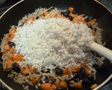 桜エビと煎り黒豆の味噌おこわ作り方2写真