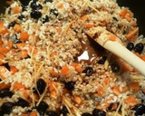 桜エビと煎り黒豆の味噌おこわ作り方3写真