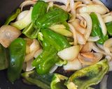 レバーと玉ねぎ、ピーマンの甘辛炒め作り方5写真