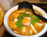 絹さやとエリンギ入りスンデゥブチゲ作り方5写真