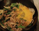栄養満点！豚肉とほうれん草の玉子とじ作り方7写真