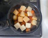 おかずつゆで、根菜と厚揚げの簡単煮物作り方4写真