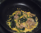 豚肉とほうれん草の卵とじ丼中華あんかけ作り方2写真
