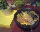 豚肉とほうれん草の卵とじ丼中華あんかけ作り方5写真