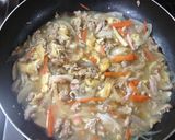 節約レシピ!親子丼みたいなひき肉卵とじ丼作り方4写真