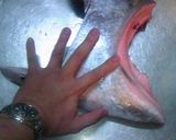 本マグロのカマでカマトロの刺身・ねぎま汁作り方2写真