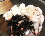 ひじきの煮物をリメイク！ひじきの炒り豆腐作り方3写真