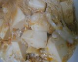 絹ごし豆腐とたけのこ煮入り玉子丼作り方12写真