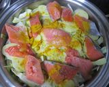 塩鮭と野菜の蒸し煮ターメリック風味作り方9写真