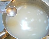 鶏つくねの茹で汁で作るかきたまスープ作り方1写真