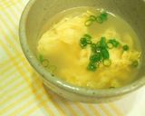 鶏つくねの茹で汁で作るかきたまスープ作り方3写真