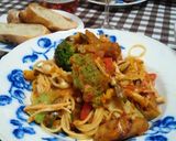 野菜てんこ盛り！簡単トマトパスタ♪作り方9写真