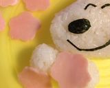キャラ弁に〜簡単☆桜見るスヌーピー作り方3写真