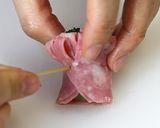 ビアハムで簡単♪飾りおかず！弁当隙間に♪作り方5写真