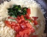 トマトとほうれん草のクリームリゾット作り方3写真