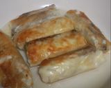 鰯のオイル漬とチーズの焼き春巻き作り方4写真