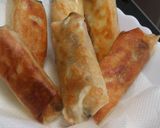 鰯のオイル漬とチーズの焼き春巻き作り方5写真