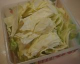 豚こまとキャベツのごま風味炒め作り方1写真