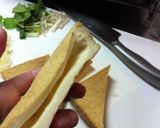 三つ葉あんかけ☆厚揚げの肉詰め作り方2写真